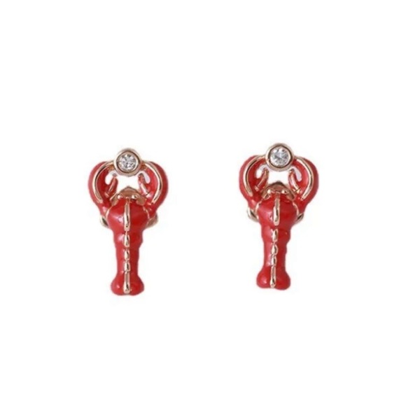 Kate Spade Love Shack Lobster Stud Earrings NWT - Picture 2 of 3